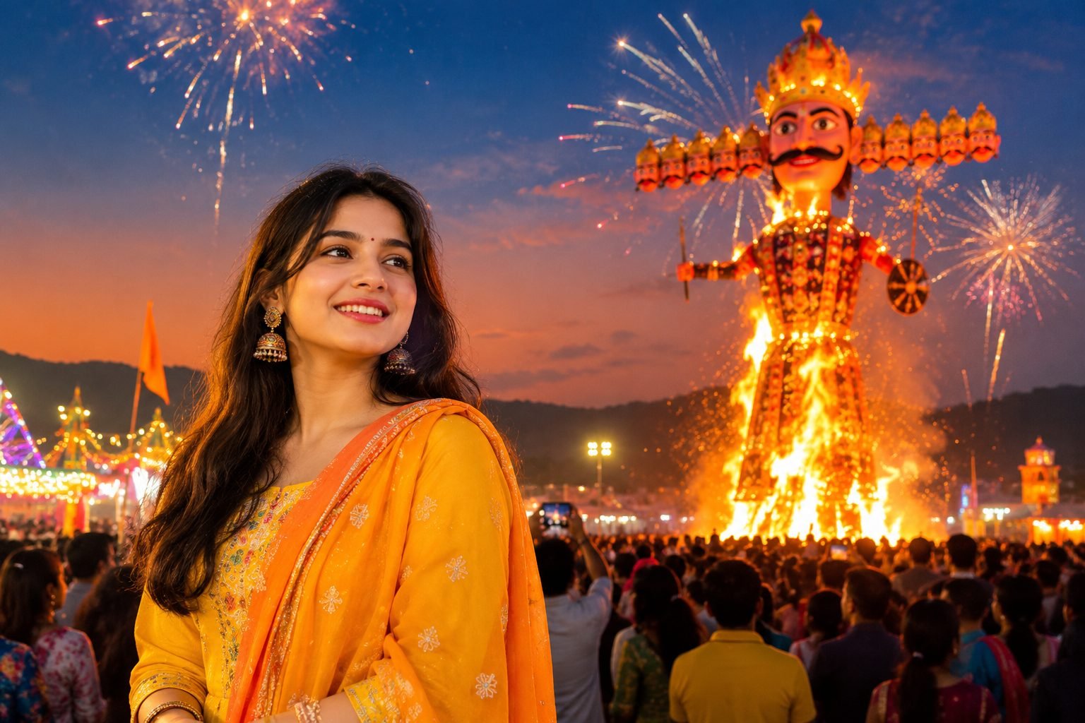 Dussehra Night Fireworks And Tradition