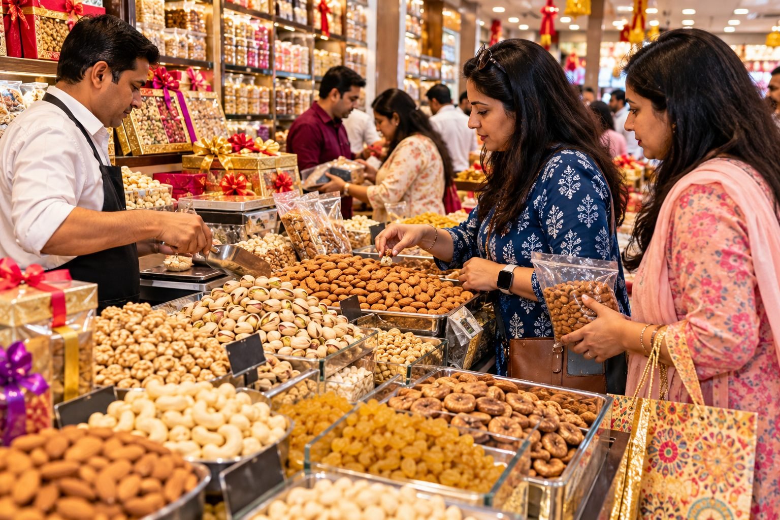 Festive Dry Fruit Market Shopping
