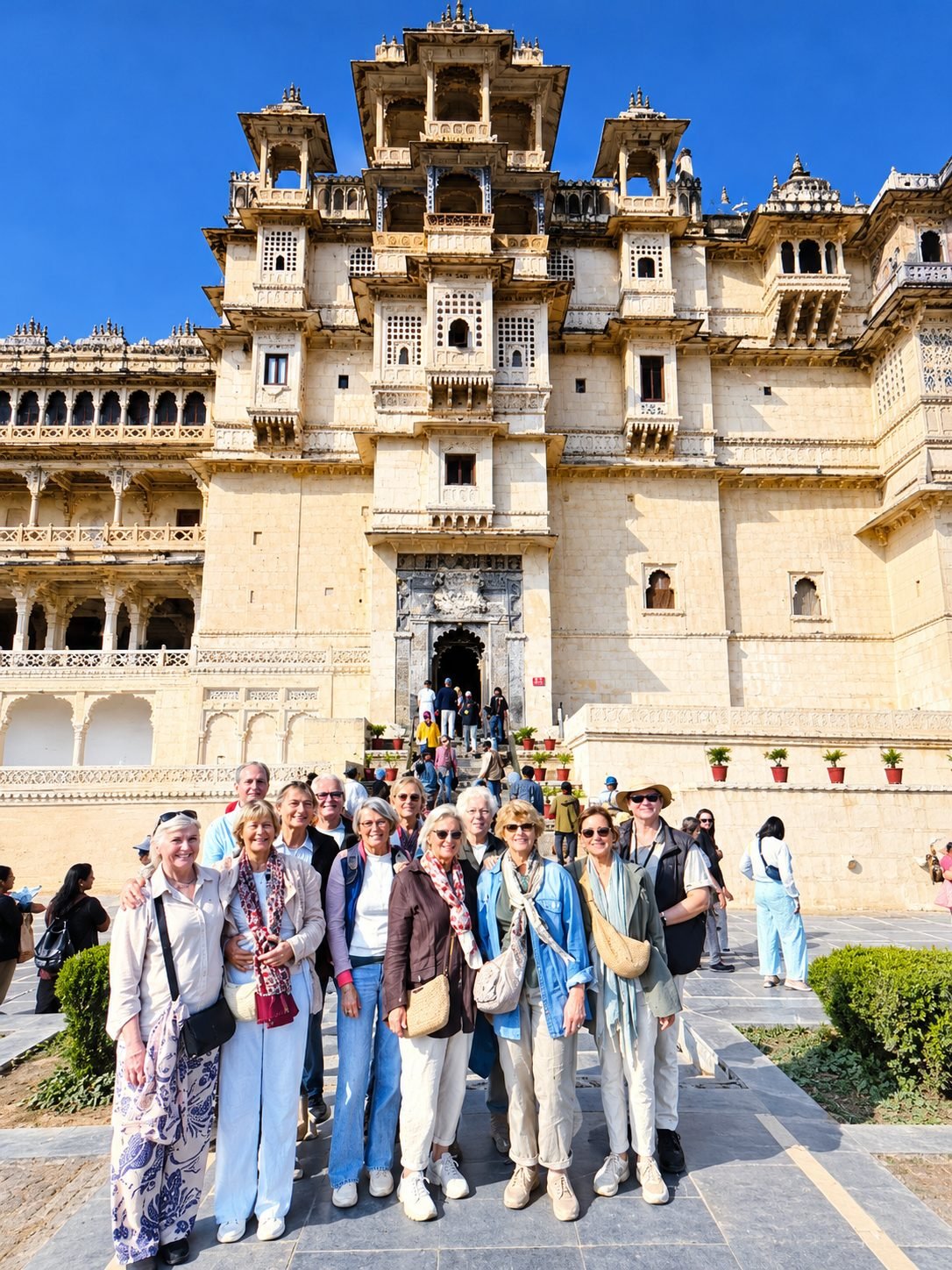 Tour Group At Historic Indian Palace