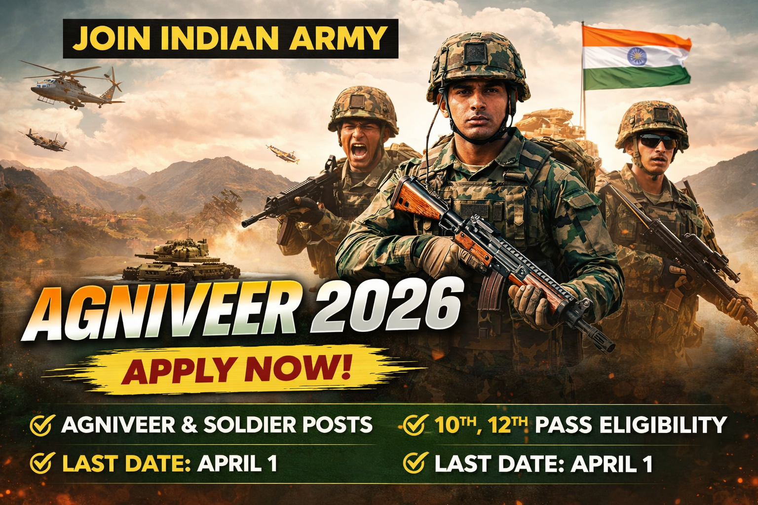 Agniveer 2026 recruitment banner